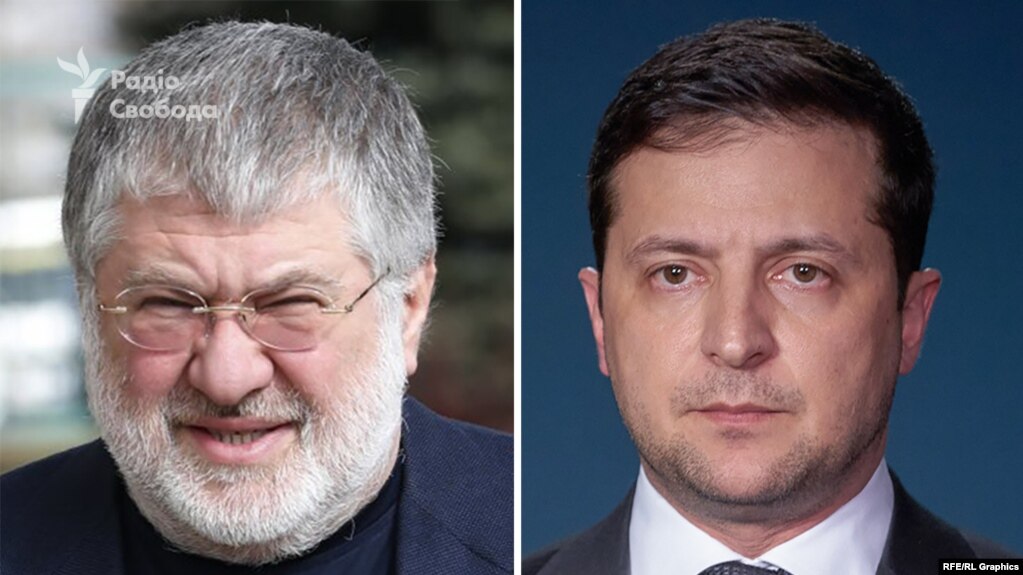 Комбіновано фото. Ігор Коломойський (ліворуч) і Володимир Зеленський
