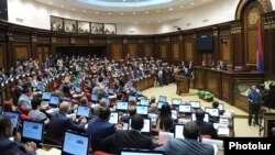 Armenia - President Serzh Sarkisian addresses the opening session of the new National Assembly, Yerevan, 31May2012.