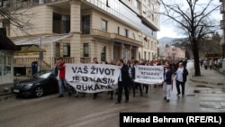 Protest zdravstvenih radnika u Mostaru, 12. mart 2018.