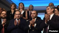 Armenia - The leaders of the opposition Yelk bloc launch their election campaign in Yerevan, 5Mar2017.