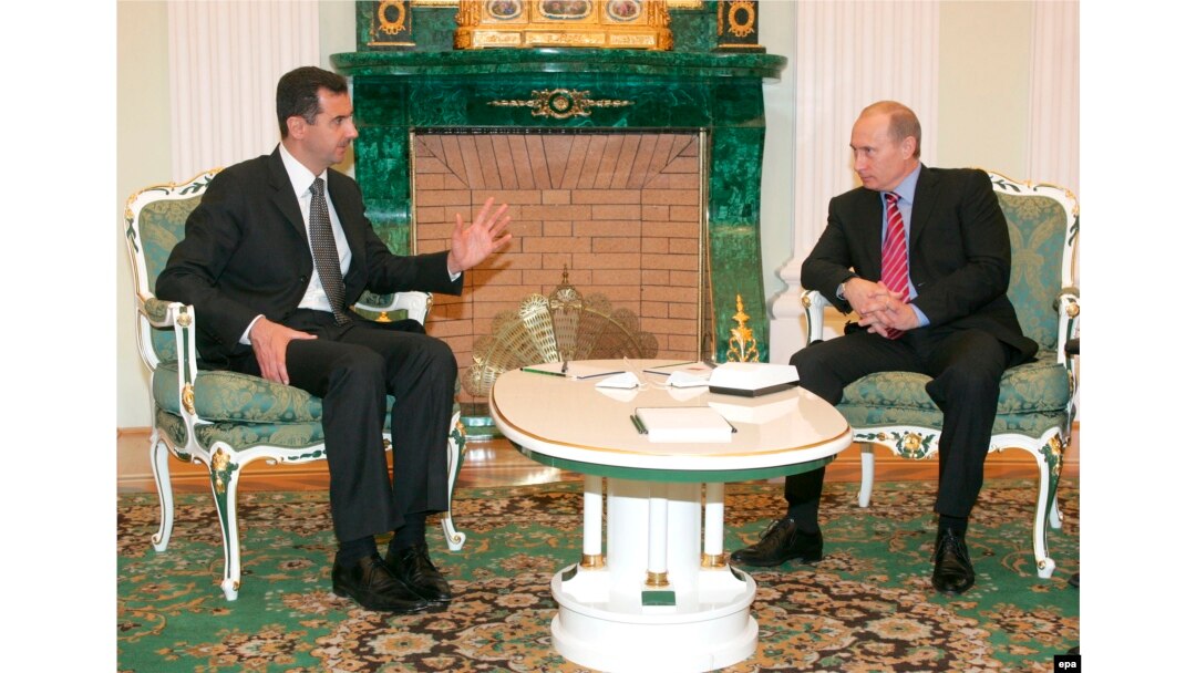 Russian President Vladimir Putin (right) and Syrian President Bashar al-Assad met in Moscow in 2006. Putin's intentions in Syria are likely to be the most closely watched portions of his UN speech.