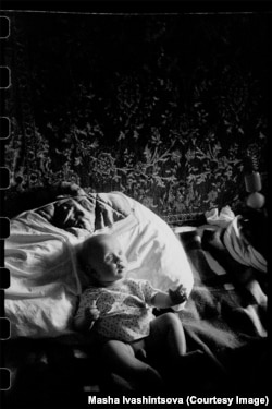 A bright-eyed baby in Leningrad in 1981
