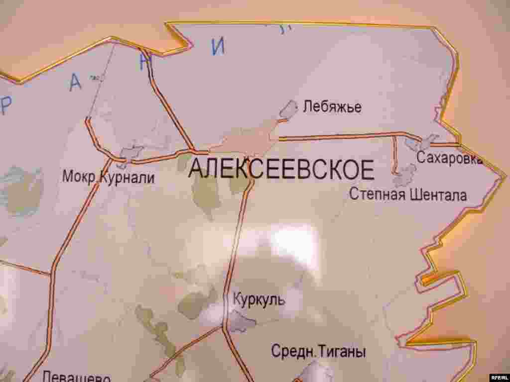Алексеевскийның район картасы