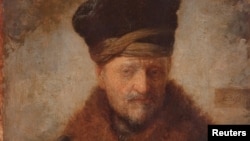 A detail from "Portrait of Rembrandt's Father"