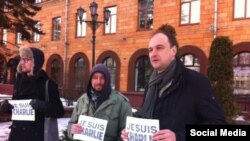 Solidaritate cu Charlie Hebdo în Belarus