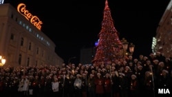 Новогодишно украсување на Скопје, декември, 2016.