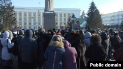 Митинг в Уральске. 22 февраля 2014 года.