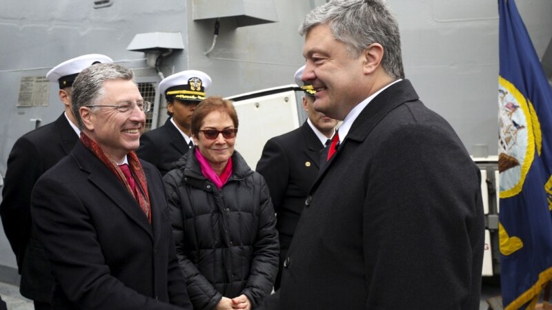 Petro Poroşenko şi Kurt Volker s-au întâlnit la Odesa, la bordul distrugătorului USS „Donald Cook”
