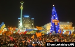 Оранжевая революция. Киев, площадь Независимости, 26 декабря 2004 года