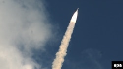 The PSLV-C25 launch vehicle, carrying the Mars Orbiter Mission probe as its payload, lifted off from the Satish Dhawan Space Center in Sriharikota on November 5.