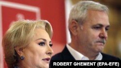 Premierul Viorica Dancilă și liderul PSD, Liviu Dragnea, 13 noiembrie, București