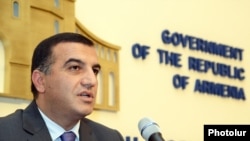 Armenia - Minister of Labor and Social Affairs Artem Asatrian.