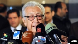 International peace envoy Lakhdar Brahimi gives a press conference in Damascus, 27Dec2012
