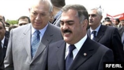 Vasif Talibov (right) is the head the autonomous exclave