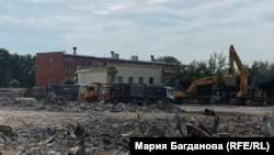 Площадка под сгоревшим ТРЦ "Зимняя вишня" в Кемерове 
