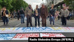 macedonia - Anti-government protests in Skopje, Painted revolution.