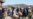 Afghan government officials meet with refugees from Waziristan in the Gulan camp on December 4.
