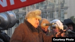 Марина Салье на митинге в Петербурге 