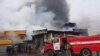 На Ошском рынке произошел крупный пожар