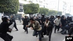 Police used violence to disperse an earlier demonstration in Tunis on January 18.