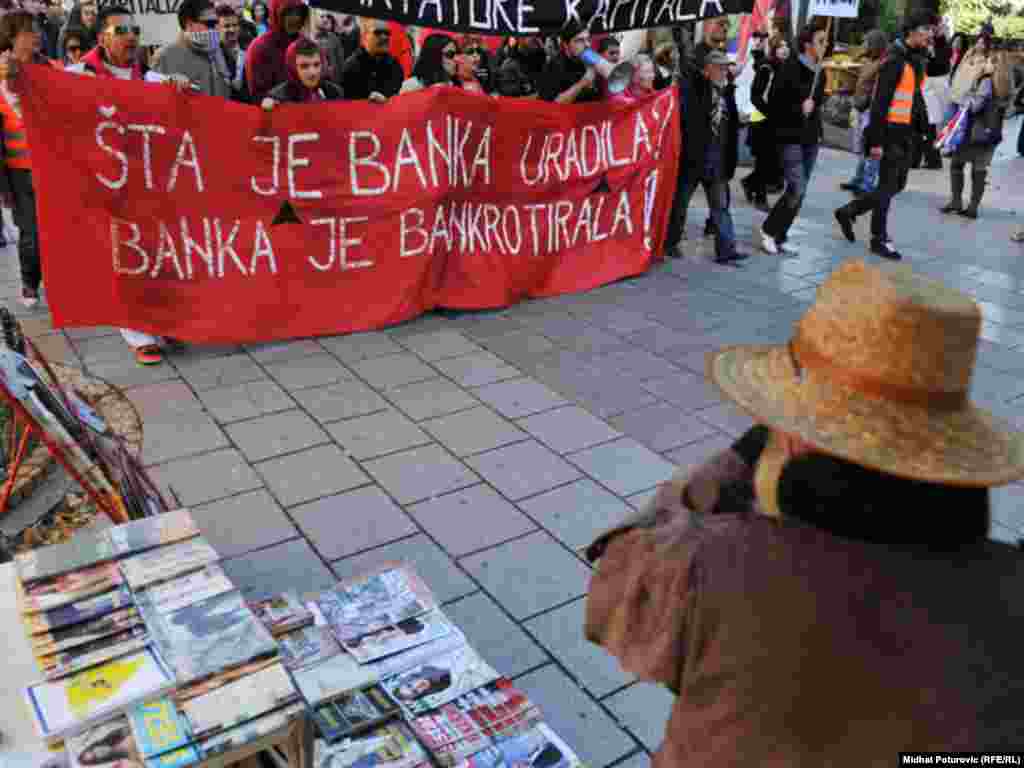 Protesti protiv neoliberalnog kapitalizma, Sarajevo, 15. oktobar 2011