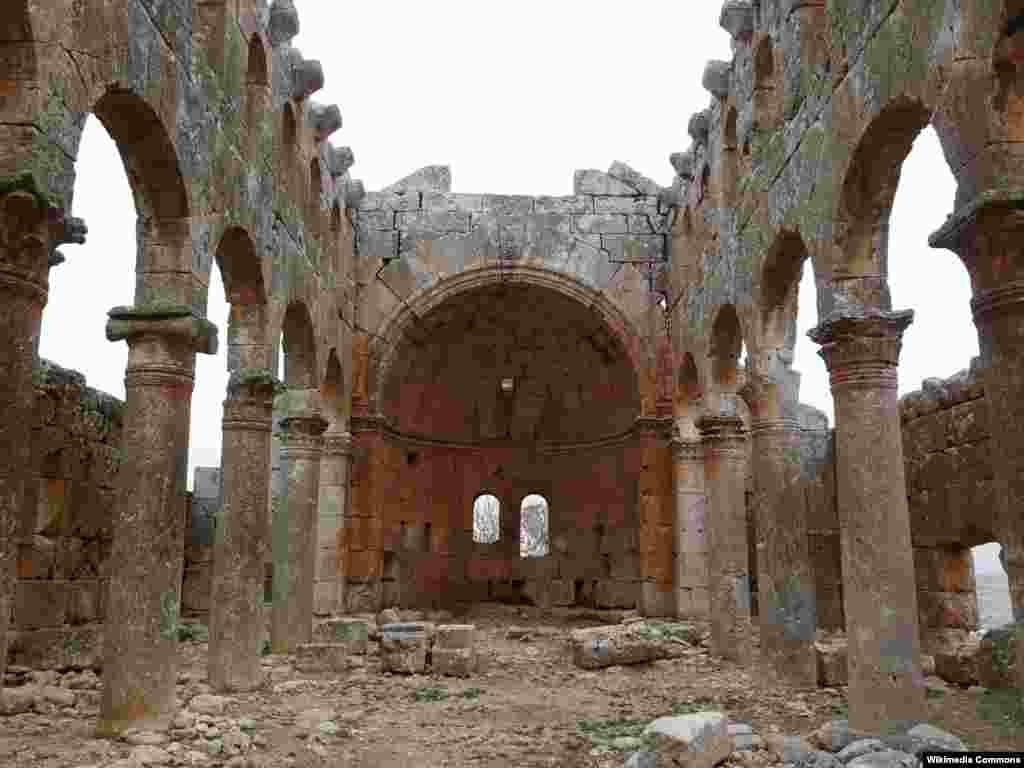 A view of the Mushabbak Basilica, in Aleppo, in 2010