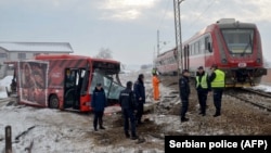 Pamje nga vendi ku ka ndodhur aksidenti në Nish të Serbisë.