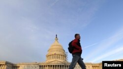 U.S. -- A man walks past the Capitol on election day in Washington, DC, 02Nov2010