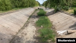 Участок Северо-Крымского канала после российской аннексии Крыма, архивное фото