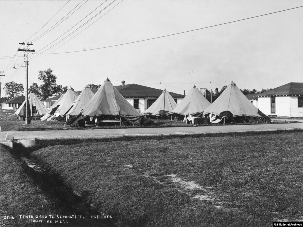 Tents used to house flu patients in Arkansas in 1918 &nbsp; With no vaccine against the virus and antibiotics not yet discovered, only isolation and personal hygiene were effective in minimizing the Spanish flu&#39;s spread. &nbsp;