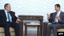  Средба на рускиот министер за дворешни работои Сергеј Лавров со сирискиот претседател Башар Ал Асад во Дамаск 2009-та година 