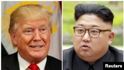 U.S. President Donald Trump (left) and North Korean leader Kim Jong Un