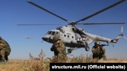 Военные учения армейского корпуса Черноморского флота России на полигоне Опук в Крыму