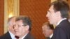 Mihai Ghimpu și Dorin Chirtoacă la ședința inaugurală a Parlamentului