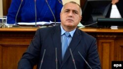 Boiko Borisov vorbind în Parlamentul de la Sofia