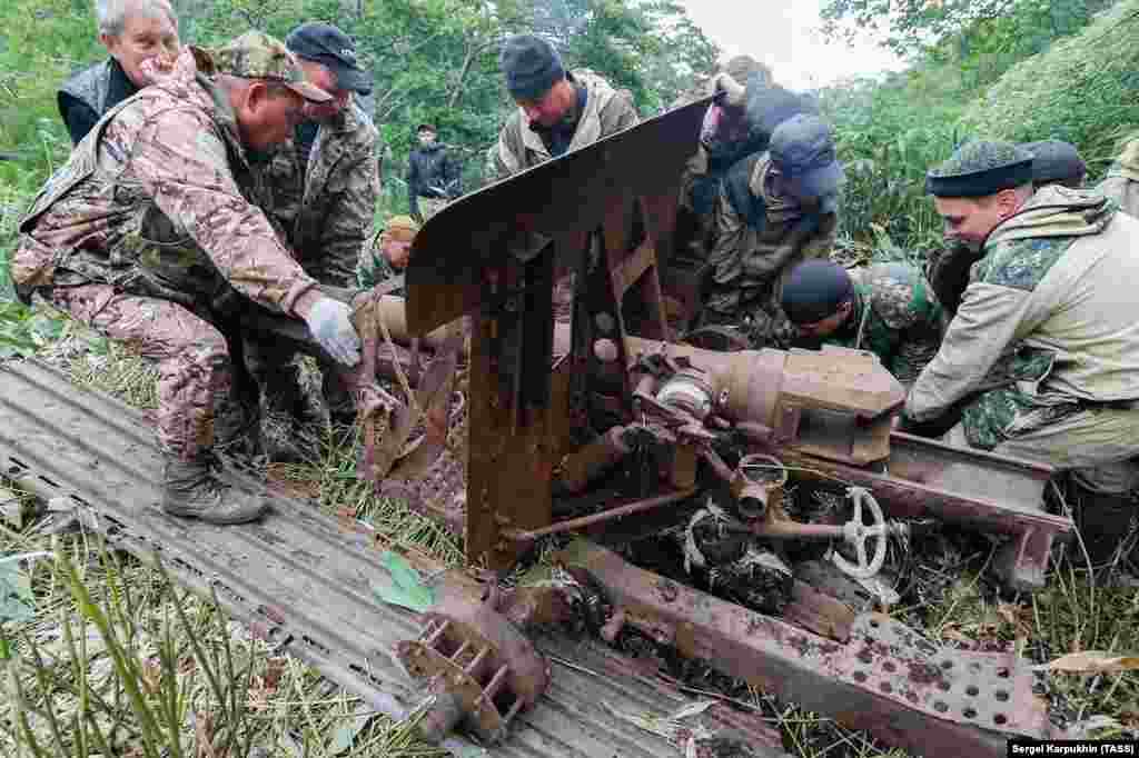 According to TASS, the gun was discovered after a local picking berries literally stumbled onto the relic. A second, partly disassembled cannon was also found during the expedition.