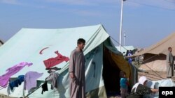 A camp for displaced people in Mosul