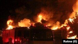 Fire in a flower market southeast of Tehran. June 13, 2020