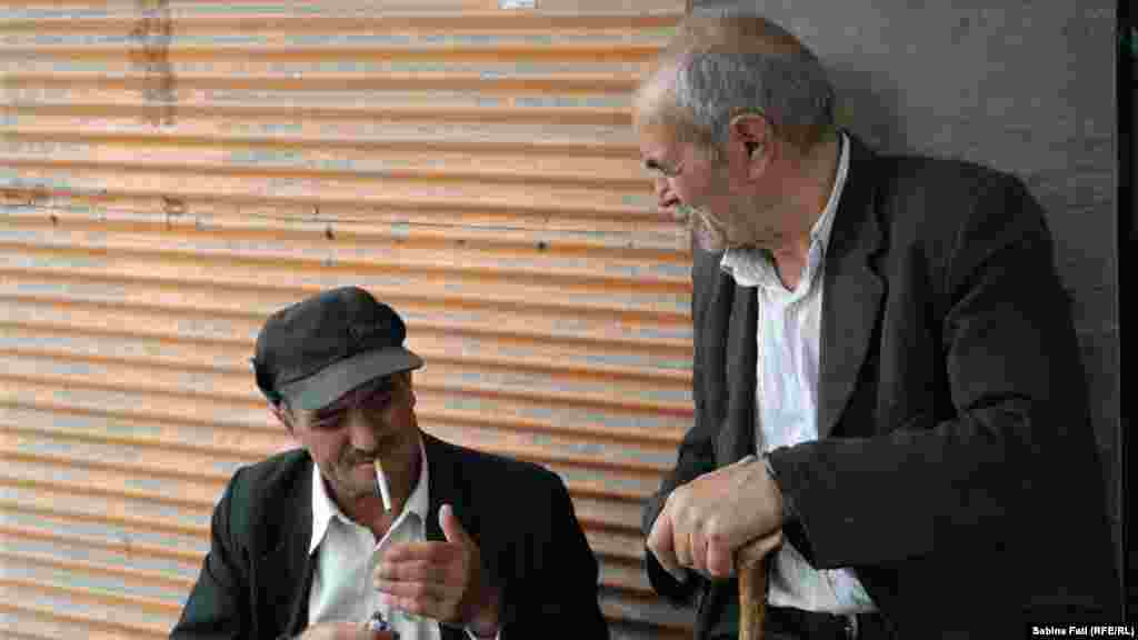 Having a cigarette in Tabriz, Iran.