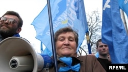 «Синие» пришли. Акция сторонников Виктора Януковича