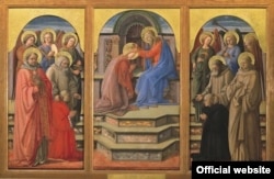 Filippo Lippi, Incoronazione della Vergine, Muzeul Vatican (expus temporar la Arezzo)