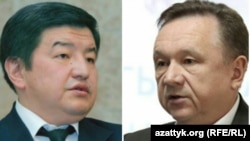 Akylbek Japarov (left) and Igor Chudinov are now lawmakers in the ruling coalition.