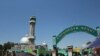 Kyrgyzstan - Kyrgyzstan's Central Mosque. Built in 1992-1995, with the support of Sheikh Tariq Al-Salih. At the same time the mosque to pray 7-8 thousand Muslims. There is a special place for female Muslims. Bishkek, July 26, 2013.