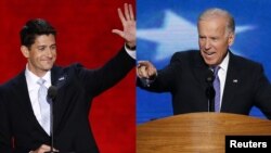 Zëvendës presidenti amerikan, Joe Biden dhe kandidati republikan për zv/president, Paul Ryan