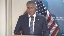 Reza Pahlavi, son of late Muhammad Reza Shah Pahlavi, speaking at The Washington Institute, December 15, 2018. 