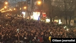 A protest in the Iranian city of Zanjan.