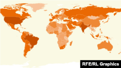 Mapa širenja koronavirusa u svijetu