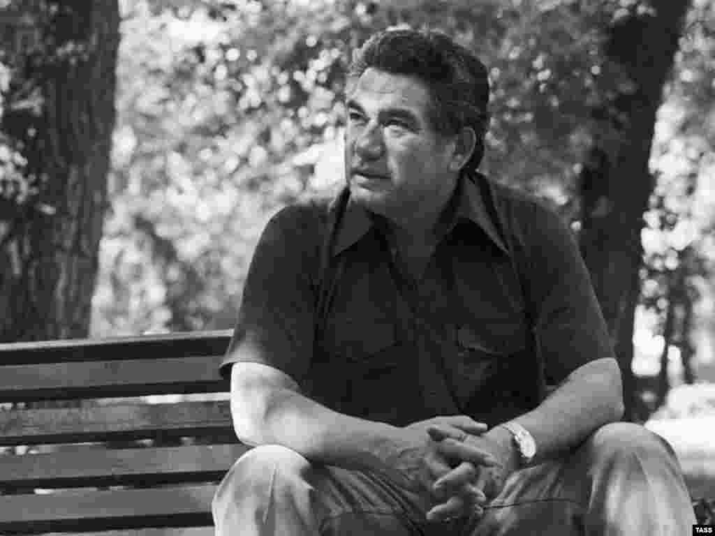 Portrait of Kyrgyz novelist Chingiz Aitmatov, 1978