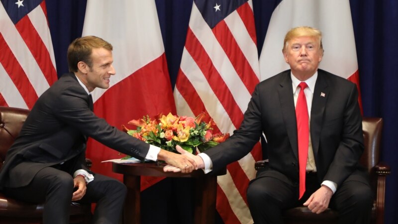 دونالد ترمپ با همتای فرانسوی‌اش در پاریس ملاقات کرد