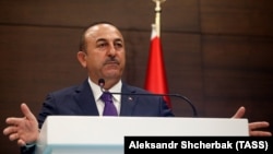 Turkish Foreign Minister Mevlut Cavusoglu disputed a U.S. readout of a meeting with Secretary of State Mike Pompeo.